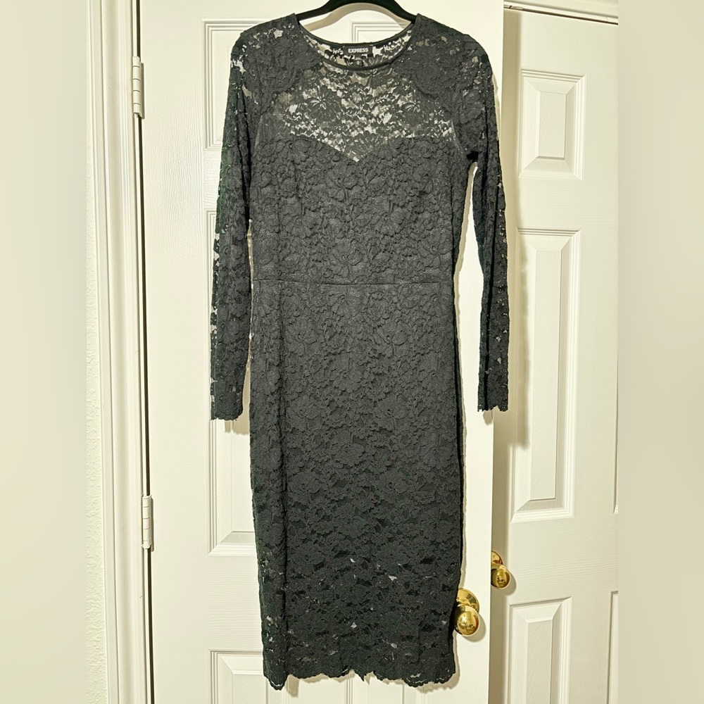 Express lace mini dress, Size M, black